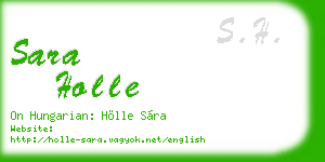 sara holle business card