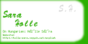 sara holle business card